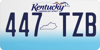 KY license plate 447TZB