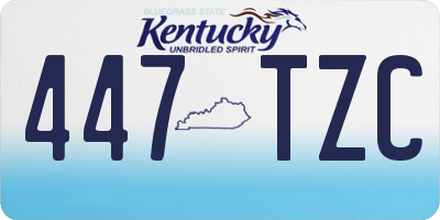 KY license plate 447TZC