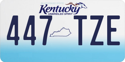 KY license plate 447TZE