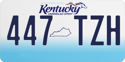 KY license plate 447TZH