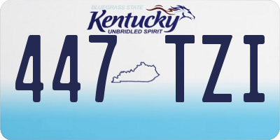 KY license plate 447TZI