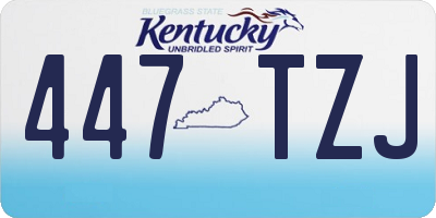 KY license plate 447TZJ