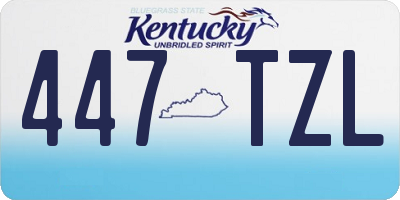 KY license plate 447TZL