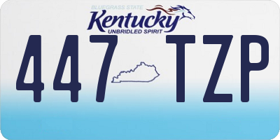 KY license plate 447TZP