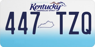 KY license plate 447TZQ