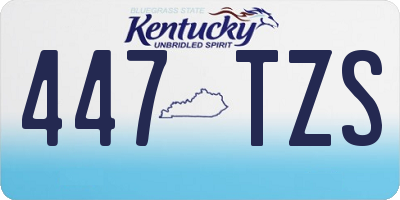 KY license plate 447TZS