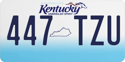 KY license plate 447TZU