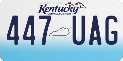 KY license plate 447UAG