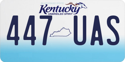 KY license plate 447UAS