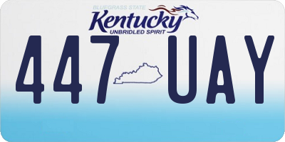 KY license plate 447UAY