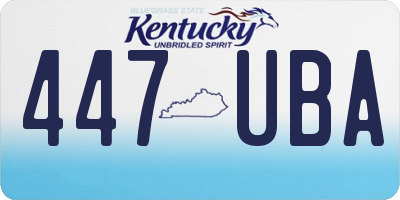 KY license plate 447UBA