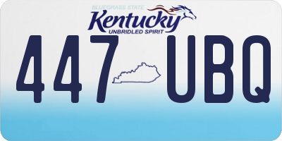 KY license plate 447UBQ