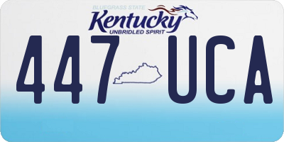 KY license plate 447UCA
