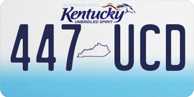 KY license plate 447UCD