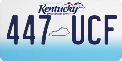 KY license plate 447UCF