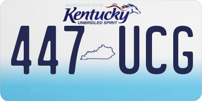 KY license plate 447UCG