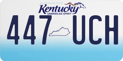 KY license plate 447UCH