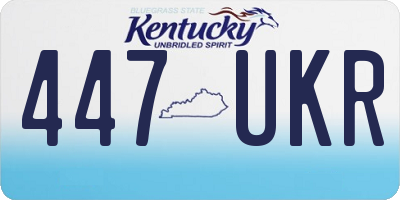 KY license plate 447UKR