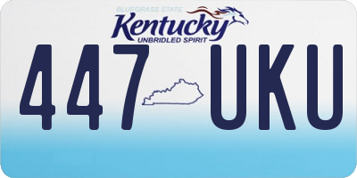 KY license plate 447UKU