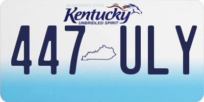 KY license plate 447ULY