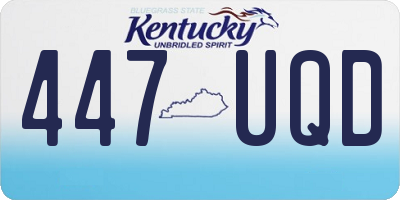 KY license plate 447UQD