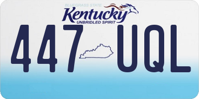 KY license plate 447UQL