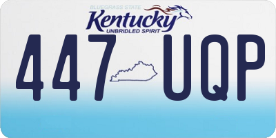 KY license plate 447UQP