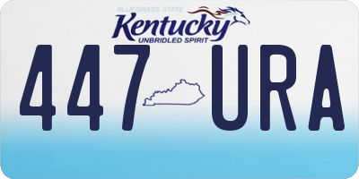KY license plate 447URA