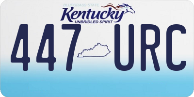 KY license plate 447URC
