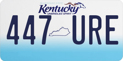 KY license plate 447URE