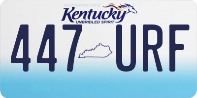 KY license plate 447URF