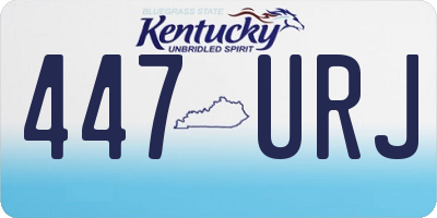 KY license plate 447URJ