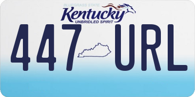 KY license plate 447URL