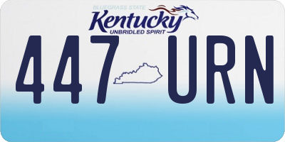 KY license plate 447URN