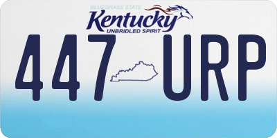 KY license plate 447URP