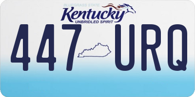 KY license plate 447URQ