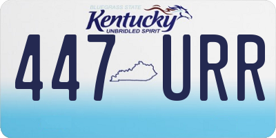 KY license plate 447URR