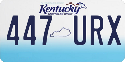 KY license plate 447URX