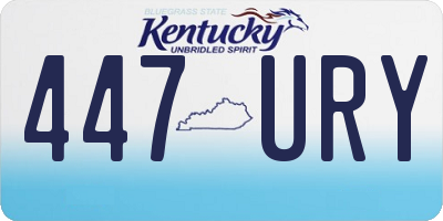 KY license plate 447URY
