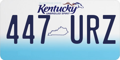 KY license plate 447URZ