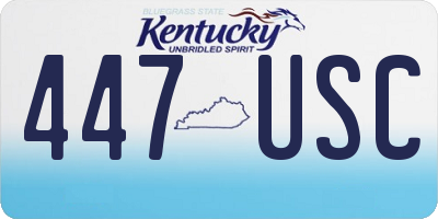 KY license plate 447USC