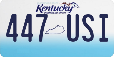 KY license plate 447USI