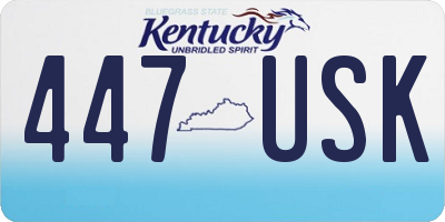 KY license plate 447USK