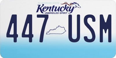 KY license plate 447USM