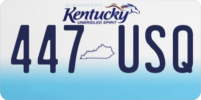KY license plate 447USQ
