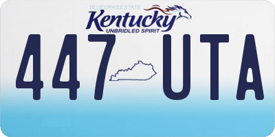 KY license plate 447UTA