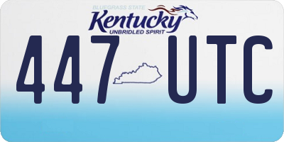 KY license plate 447UTC
