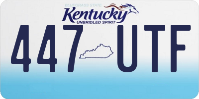 KY license plate 447UTF