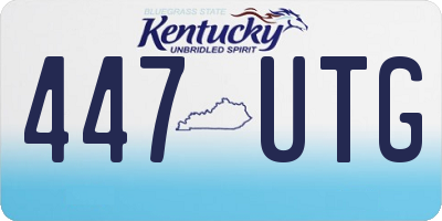 KY license plate 447UTG