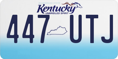 KY license plate 447UTJ